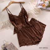  Sultry Set B2592 - Bộ lụa 2 dây ngắn 