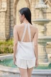  Divine B2595 - Bộ 2 dây ngắn lụa satin mềm lưng ren 