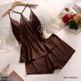 Boudoir B2695 - Bộ 2 dây lụa satin ngắn phối ren 