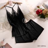  Boudoir B2695 - Bộ 2 dây lụa satin ngắn phối ren 