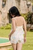  Papillon B4622 - Bộ 2 dây ngắn  lụa satin mềm phối ren 