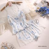  Nuage B4623-1 , Bộ 2 dây ngắn lụa satin mềm phối ren 