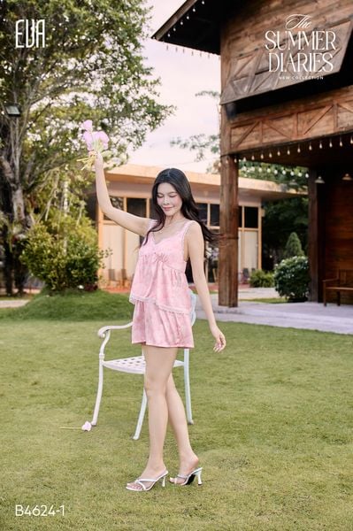  Bộ lụa 2 dây ngắn B4624-1 