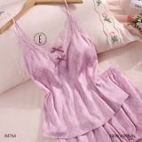  Rosy Set B4764 - Bộ 2 dây lụa phối ren quần bí 