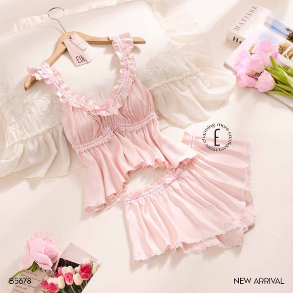  Bộ 2 dây ngắn lụa phối nơ B5678 