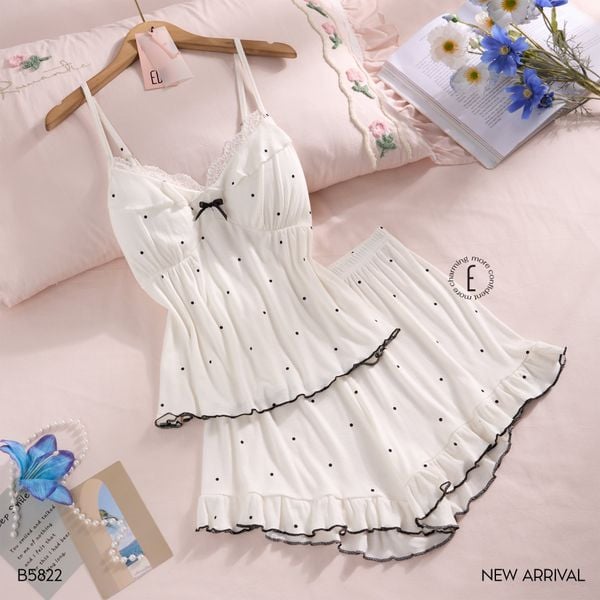  Softie Set B5822 - Bộ 2 dây thun ngắn viền 