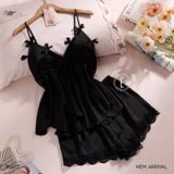  Soie B6872 - Bộ 2 dây ngắn lụa satin mềm (B83) 