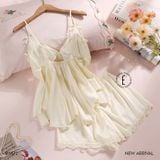  Soie B6872 - Bộ 2 dây ngắn lụa satin mềm (B83) 