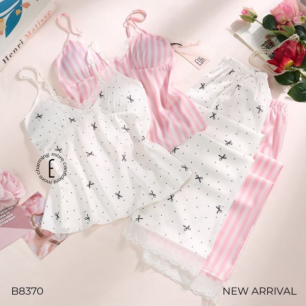  BỘ LỤA DÀI MẶC NHÀ B8370 