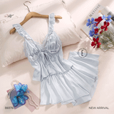  BỘ LỤA NGẮN 2 DÂY MẶC NHÀ B8376 