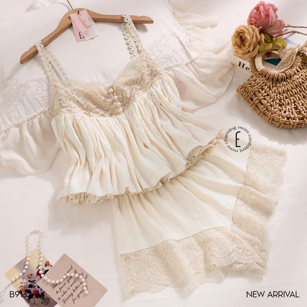  Bộ 2 dây viền ren Ivory Charm B9133 