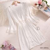  Heritage Robe C2132 - Choàng lụa satin phối ren mềm 