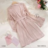  Choàng lụa phối ren C2583 