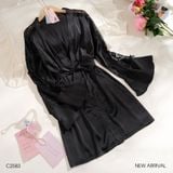  Choàng lụa phối ren C2583 