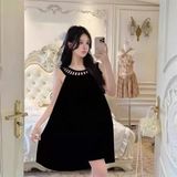  Váy lụa đan dây cổ D4863 