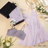  Váy lụa phối ren D8832 