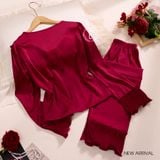  Pyjama lụa viền lưới PM6124 