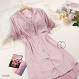  Váy lụa viền D1016 