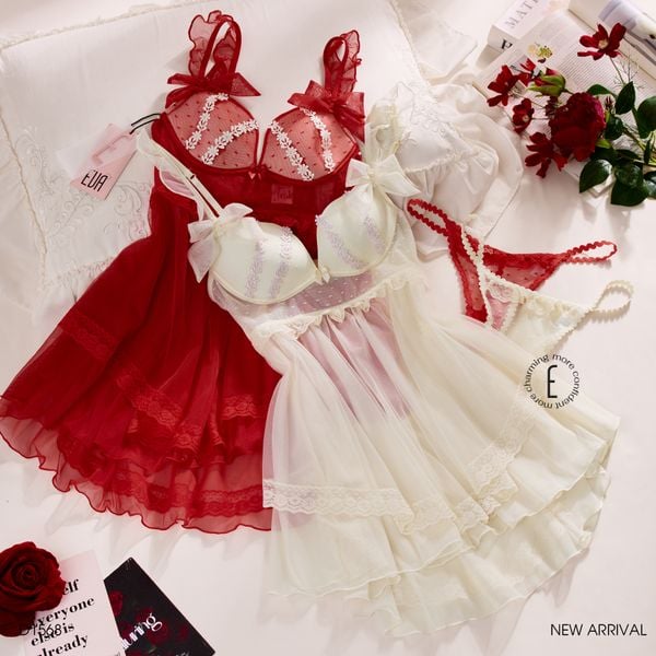  Váy lưới phối ren Pointelle D1568 