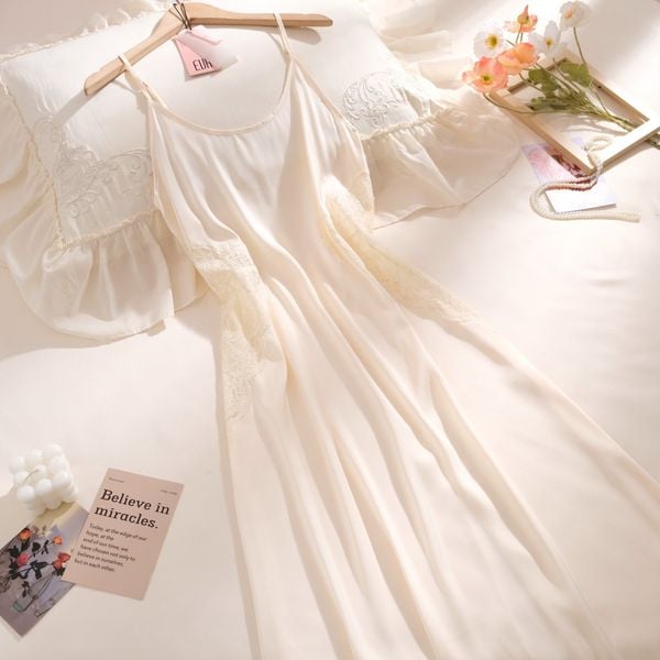  Váy lụa dài cao cấp D1819 