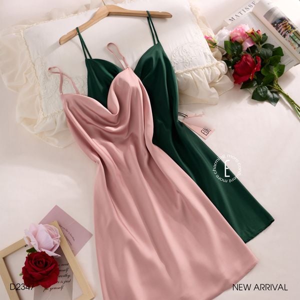  Váy lụa satin D2347 (D6) 