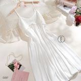  Váy lụa OV xếp ly D237 