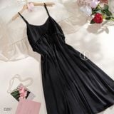  Váy lụa OV xếp ly D237 