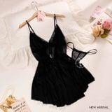  Adoring Dress D2499 - Váy lưới tầng nơ buộc rời 