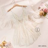  Adoring Dress D2499 - Váy lưới tầng nơ buộc rời 