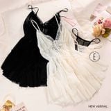  Adoring Dress D2499 - Váy lưới tầng nơ buộc rời 