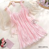  Váy 2 dây Xếp li D2517 