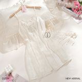  Váy 2 dây lụa phối ren 3D D2539 