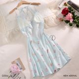  Váy lụa phối ren D2544 