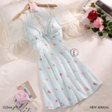  Váy lụa phối ren D2544 