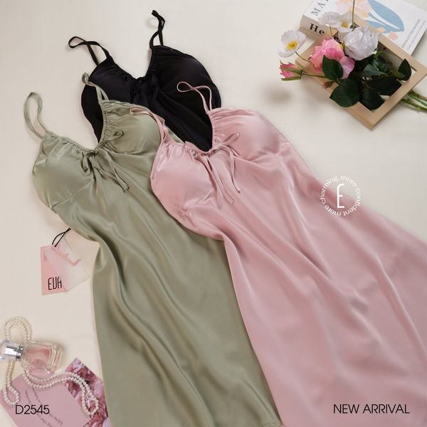  Váy 2 dây lụa D2545 