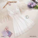  Váy 2 dây lụa phối ren D2547 