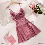  Darling Dress D2563 - Váy lụa phối lưới eo 