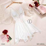  Demure Dress D2569 - Váy lụạ phối ren hoa đệm ngực tai thỏ mỏng 