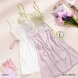  Váy lụạ phối ren D2576 