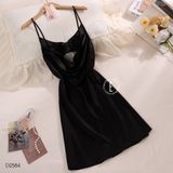  Empress Dress D2584 - Váy lụa lưới ngực thêu hoa 