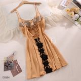  Empress Dress D2584 - Váy lụa lưới ngực thêu hoa 