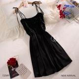  Moonlight Dress D2589 - Váy lụa xoè dây buộc rời 
