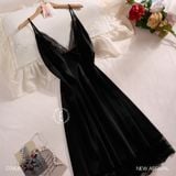  Váy lụa phối ren D2606 