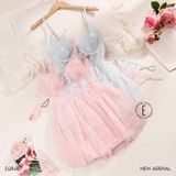  Fancy Dress D2848 - Váy lưới phối ren 