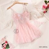  Fancy Dress D2848 - Váy lưới phối ren 