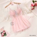  Fancy Dress D2848 - Váy lưới phối ren 