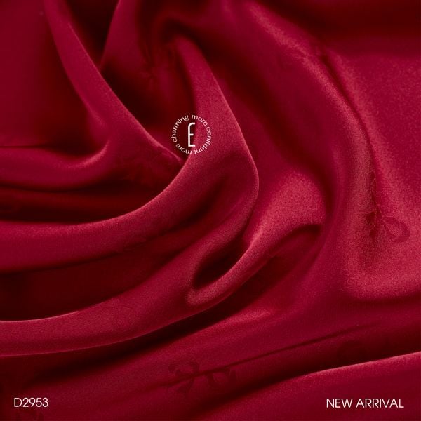  Váy lụa nơ đỏ D2953 