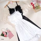  Váy lụa ( viền lưới hoa) D326 