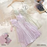  Váy 2 dây lụa phối ren D3916 