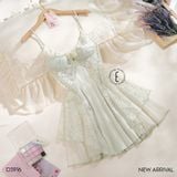  Váy 2 dây lụa phối ren D3916 